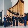 Het orgel opgesteld in de universiteit van Jakarta
